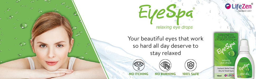 Lifezen Eyespa Eye Drops 10Ml (Pack Of 3) | Carboxymethylcellulose Eye Drop | Eye Drops For Regular Use - Eye Care Products For Clear, Relaxed Eyes