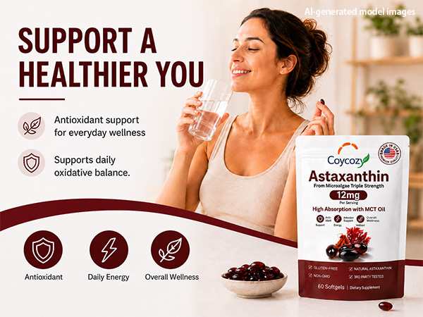 Astaxanthin 12mg Natural 90 Softgels Astaxanthin Supplement Antioxidant Support Eye Skin Joint Health | Internal Circulation,3 Month Supply| Non-GMO,Gluten-Free,No Soy (90 Count (Pack of 1))