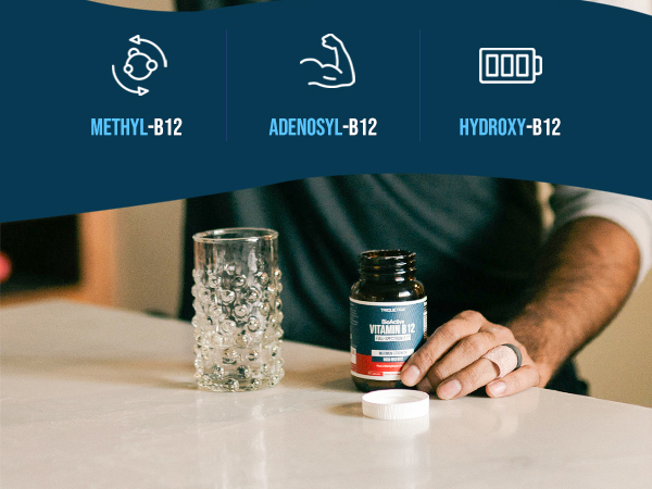 Vitamin B12 5000mcg Complex, Methylated Methylcobalamin for Women & Men