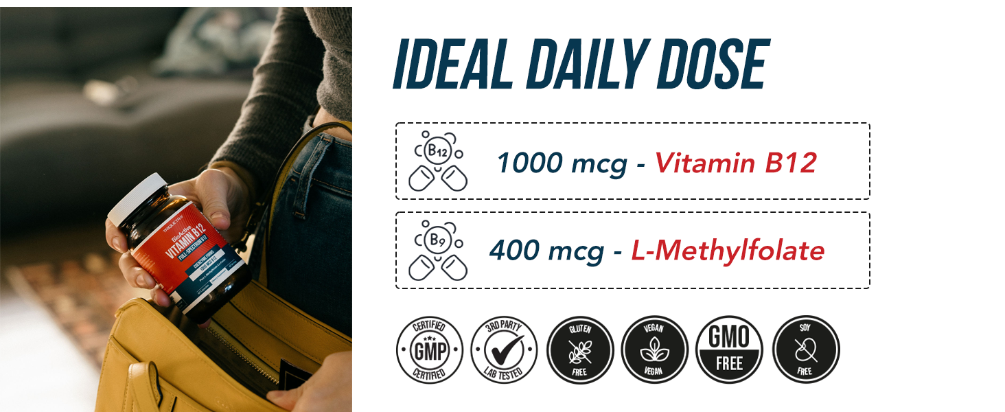 BioActive Vitamin B12, Plus Methylfolate Cofactor + All 3 Coenzyme Forms