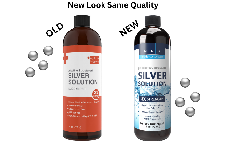 Alkaline Structured Silver Liquid Supplement 30ppm - Immune and Gut Health Support - Extra Strength Structured Colloidal Silver Mineral Supplements - Made in USA (16 oz)