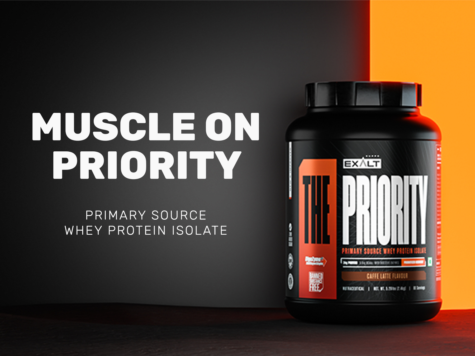 Priority Whey Protein Isolate | 24g Protein, 5.5g BCAAs & Digezyme | Fast Recovery, Zero Added Sugar | Chocolate Flavour, 907g