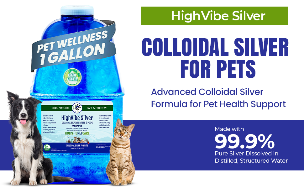 HOLISTIC PET CARE Colloidal Silver for Dogs, Cats, & Pet-20 PPM Spray(16oz)