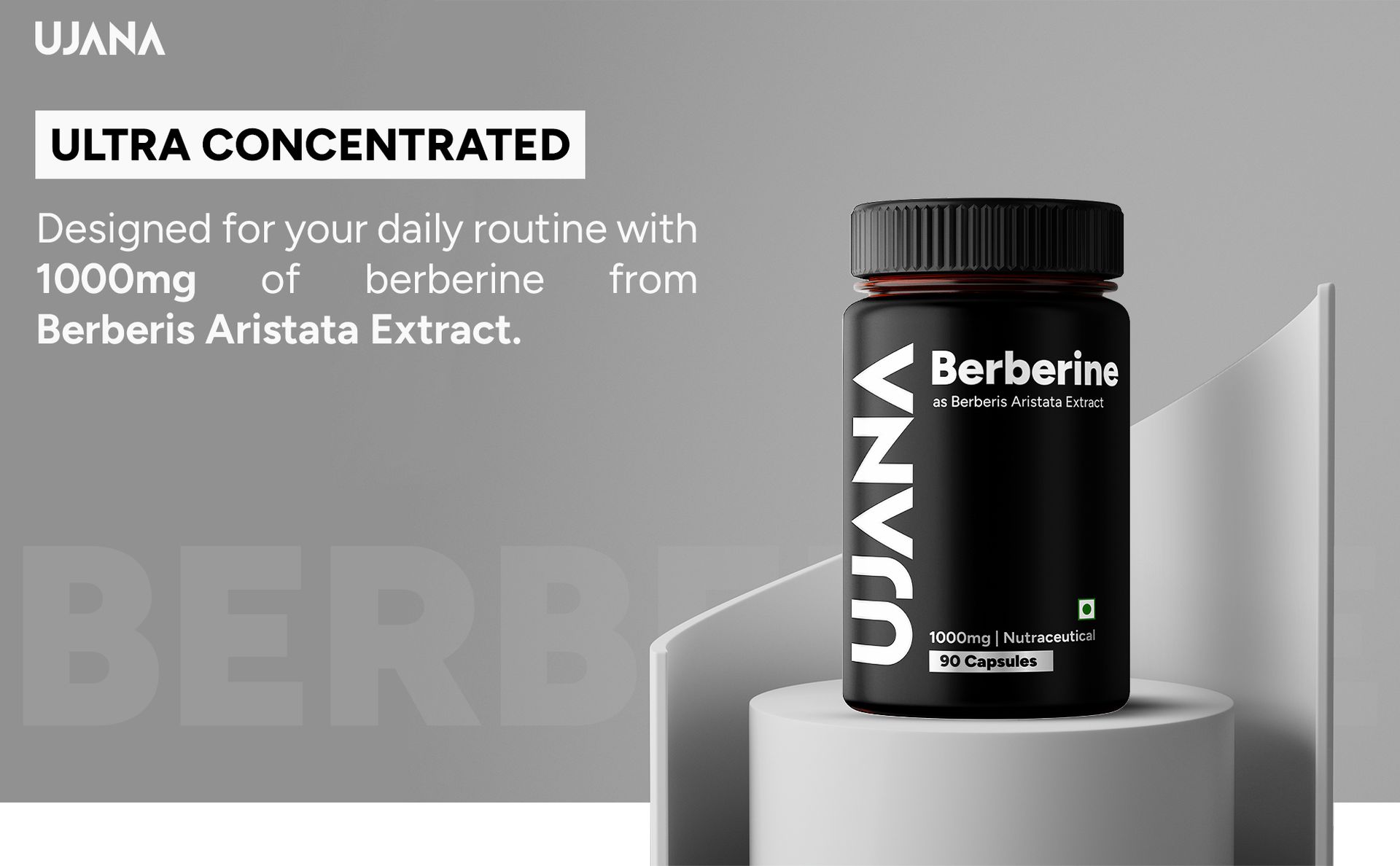 Berberine 1000 mg, Berberis Aristata Extract, Standardized to 97% Berberine