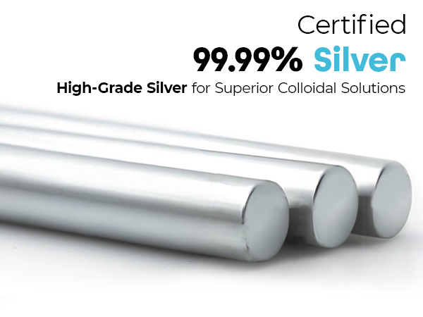 Colloidal Silver Generator Kit – 99.99% Pure Silver Wire, TDS Meter, Laser, Jar & Travel Bag – Constant Current Machine for True Nano Particles at Home