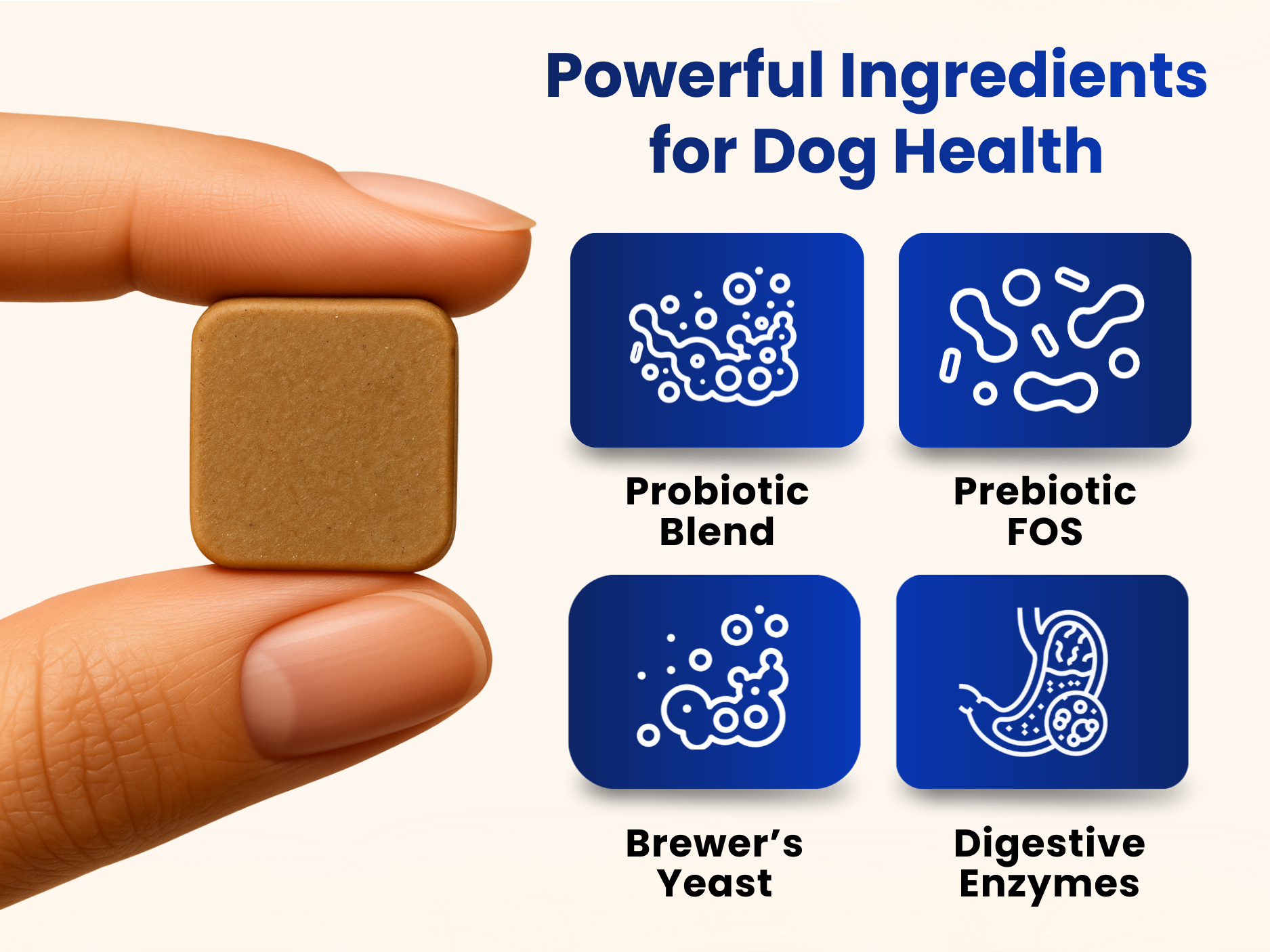 Petroyale Dog Pre+ Probiotic & Prebiotic Chews – Probiotics for Dogs – Dog Gut Health Supplement – Relieves Diarrhea, Improves Digestion & Immunity – Soft 30 Chews