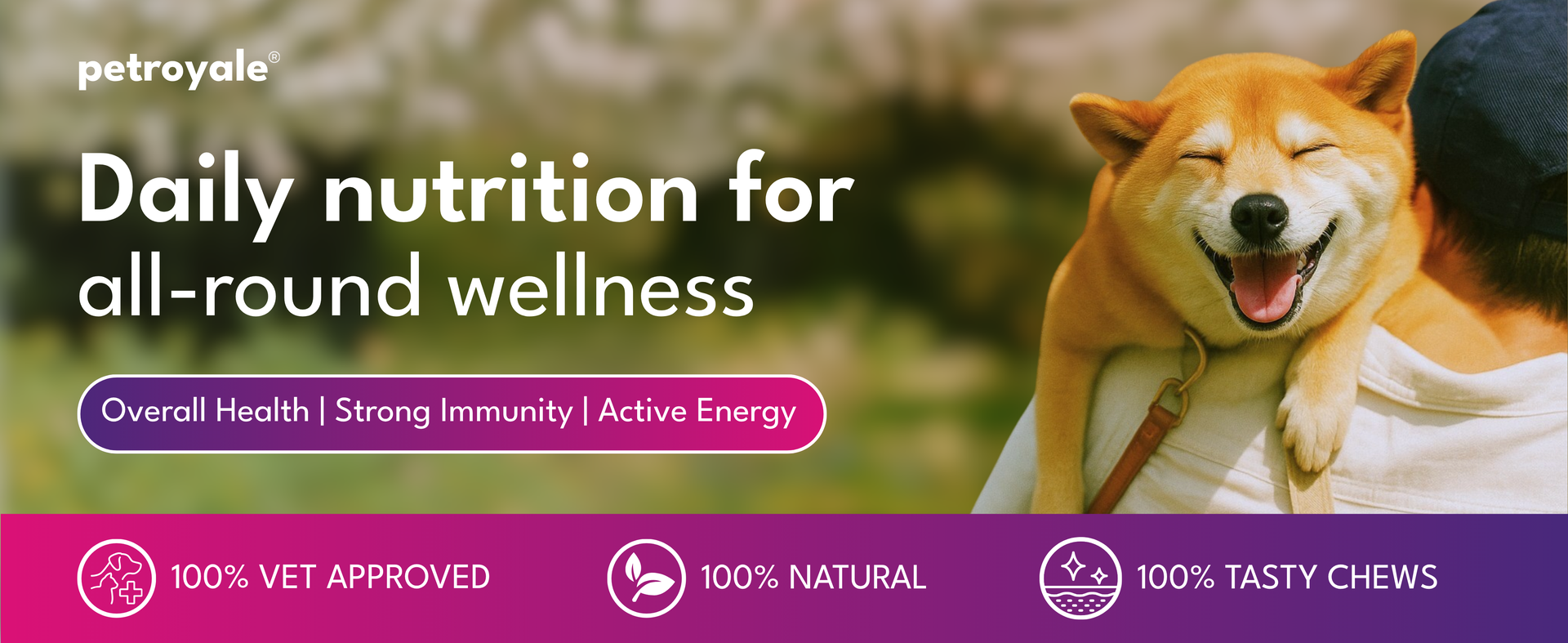 Petroyale Daily One, All-in-One Supplement for Dogs – 25 in 1 Dog Multivitamin, Probiotics, Omega 369, Hip & Joint, Skin & Coat, Gut Health – Soft Chew Dog Everyday Supplement for Dogs (30 Chew)