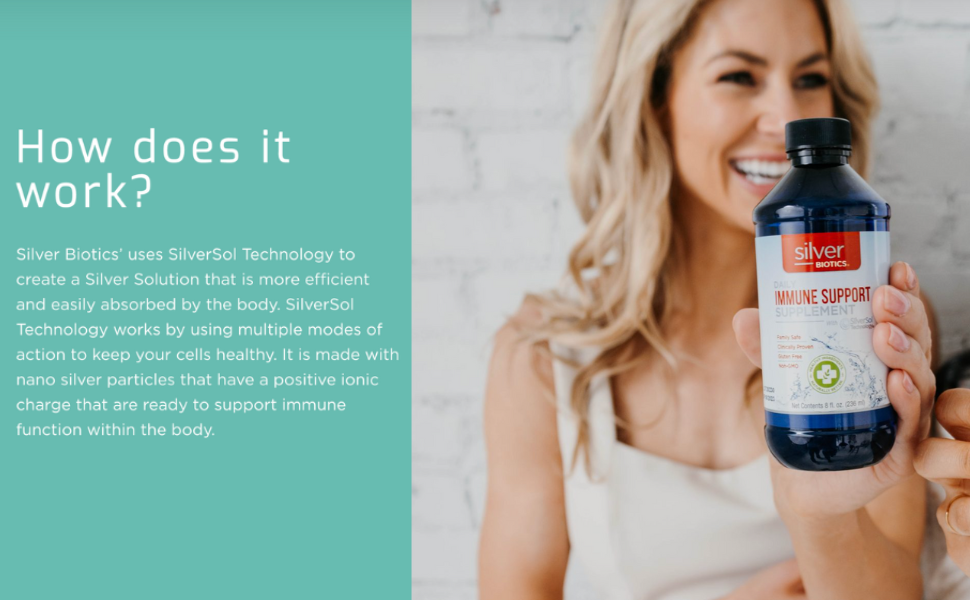 Silver Biotics Multivalent SilverSol Technology Ag₄O₄ 10 PPM Immune Support | Bio-Hacking Immune Building Natural Support (16 Fl Oz Glass Bottle)