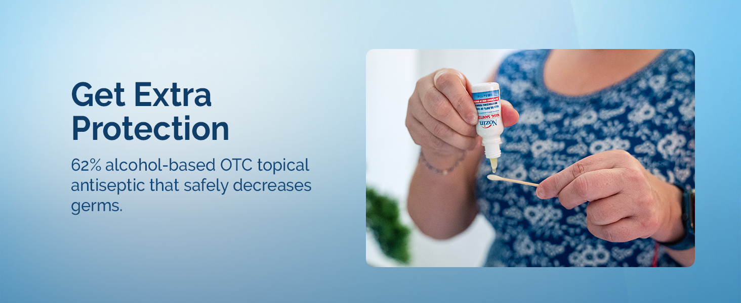 Nozin® Nasal Sanitizer® Antiseptic 12mL Bottle | Kills 99.99% of Germs | 60+ Applications | Trusted by Hospitals | Made in the USA