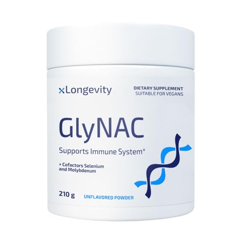 GlyNAC (Glycine + NAC) 210g Powder for Better Sleep, Skin | 7000mg daily Supplement, Men & Women, No flavor, Lab-Tested N-Acetylcysteine, Boosts Glutathione, Immune System Support, Antioxidant, Detox