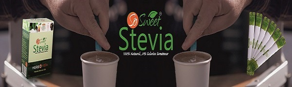 So Sweet Stevia 100% Natural Sweetener, Sugar-Free, 50 Sachets (Pack of 7), Zero-Calorie, Ideal for Coffee, Tea, Baking, and Cooking, Diabetic-Friendly, Perfect for Healthy Living and Low-Carb Diets