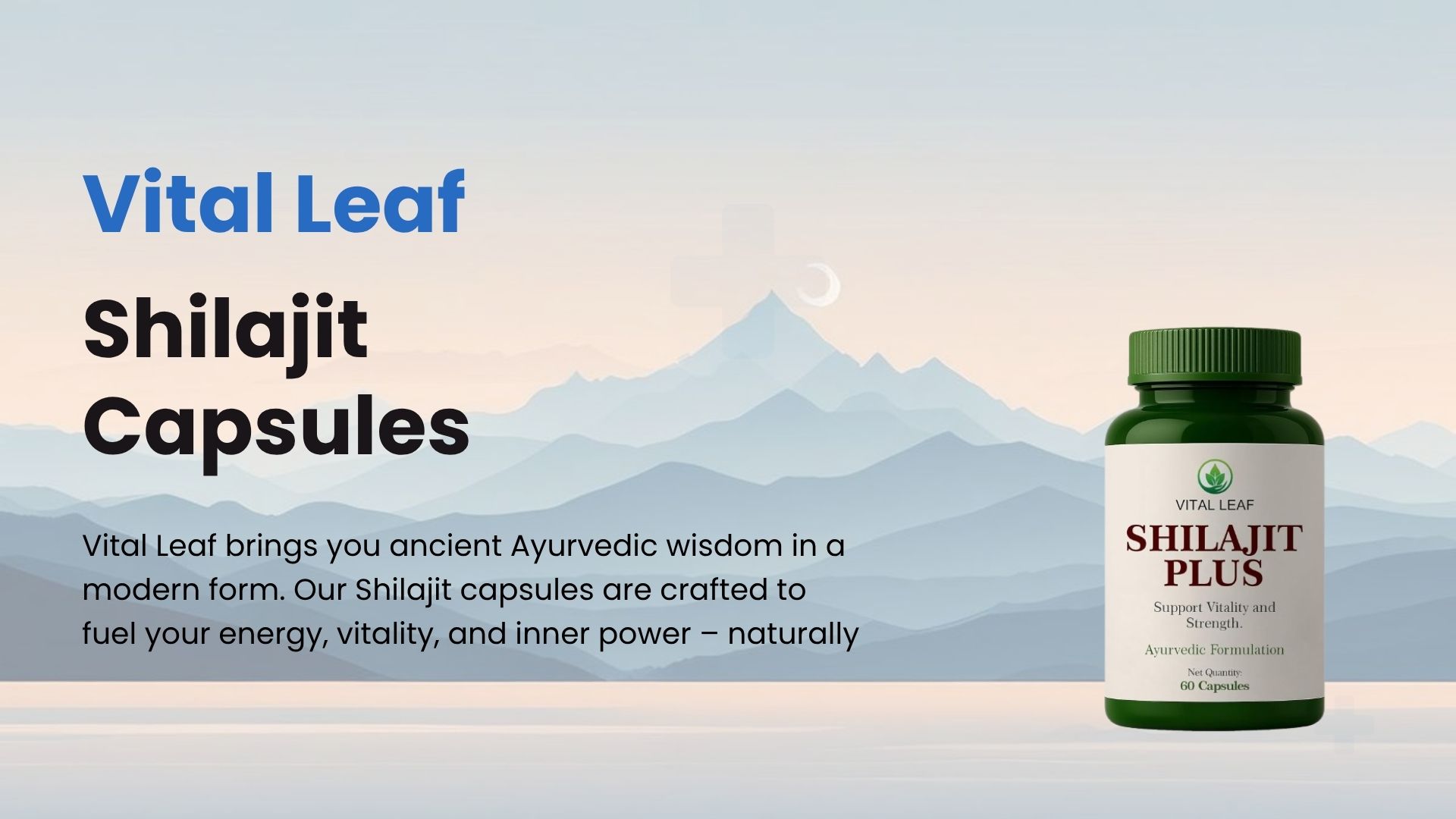 Shilajit Plus | Blend of Shilajit, Ashwagandha, Safed Musli & Gokshura | 60 Capsules | Ayurvedic Ingredients