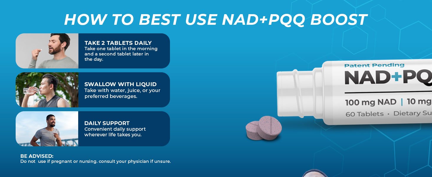 Best 365 Labs NADPQQ Boost | NAD+ & PQQ Supplement | Supports Mitochondrial Function & Cellular Energy | High Bioavailability | 30 Capsules