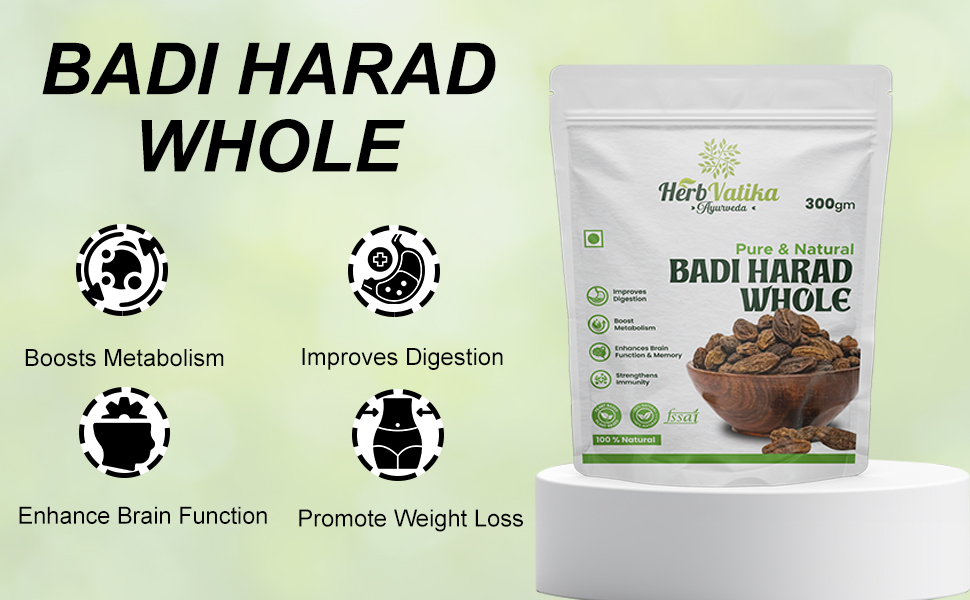 Herbal Supplemtent for Overall Wellness (300 g (Pack of 1), Badi Harad Whole)