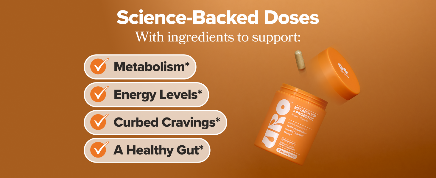 URO Metabolism + Probiotic for Energy & Gut with Chromium – 30-Day Supply