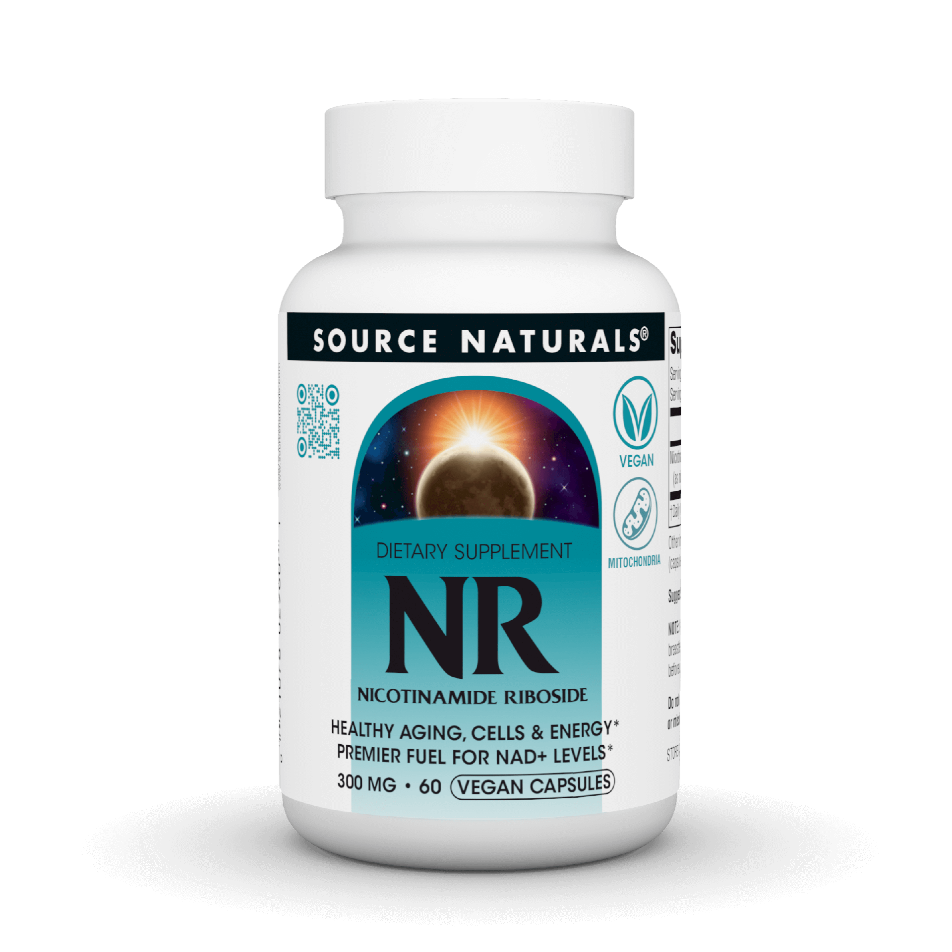 Source Naturals NR, Nicotinamide Riboside, 300 mg - 60 Vegan Capsules