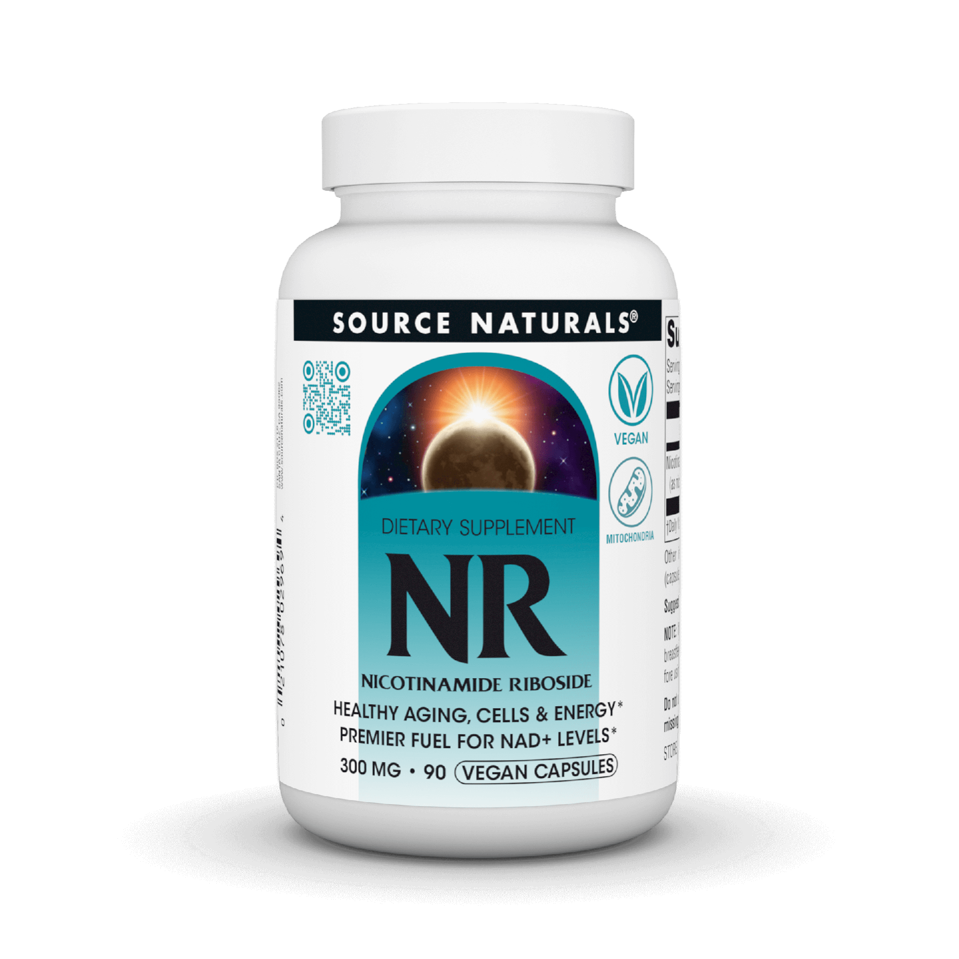 Source Naturals NR, Nicotinamide Riboside, 300 mg - 60 Vegan Capsules
