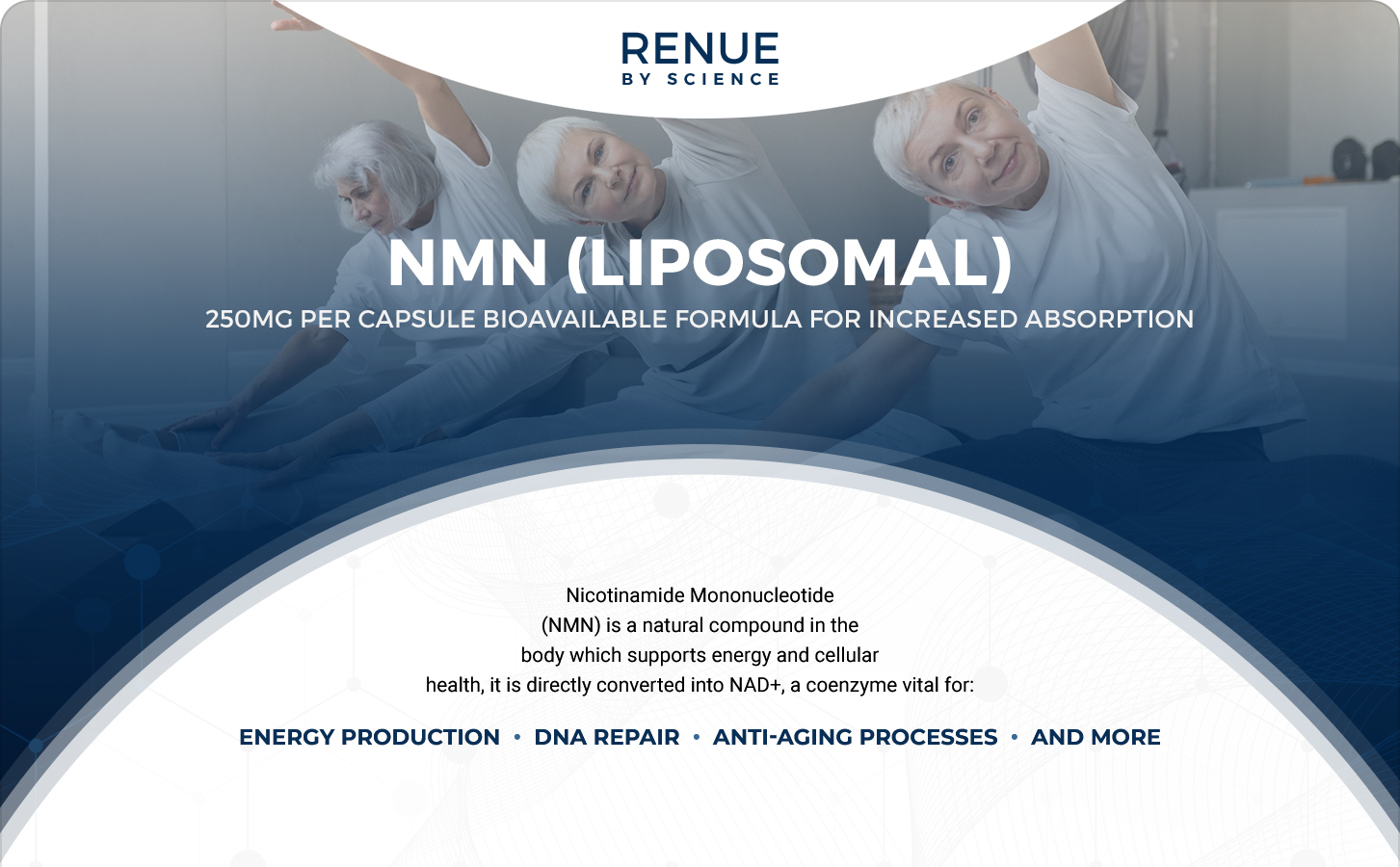 Renue By Science NMN Supplement | 90 Liposomal NMN Capsules - 500mg NMN Nicotinamide Mononucleotide per Serving | Bioavailable Formula for Increased Absorption | Manufactured in the USA