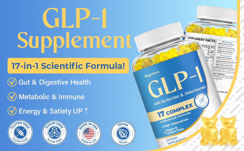GLP-1, GLP-1 Supplement for Women & Men with Berberine, Akkermansia