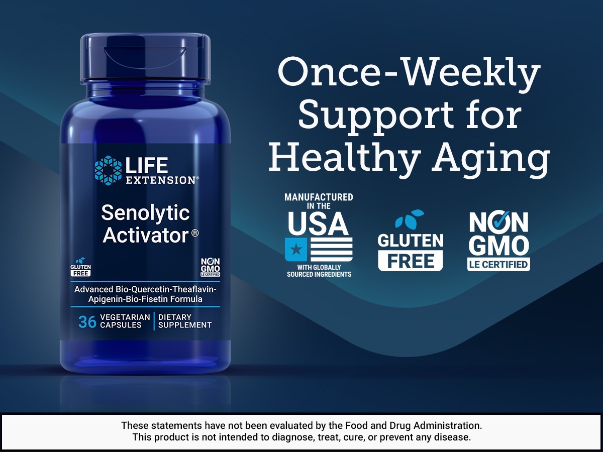 Life Extension Senolytic Activator, Healthy Aging Support, 36 Capsules