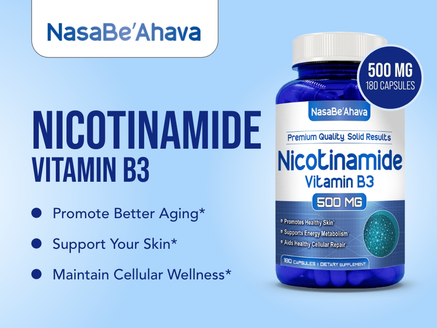 Vitamin B3 Nicotinamide 500mg Capsules | NAD+ Precursor and Longevity with Nicotinamide Form of Vitamin B3 Niacin Flush Free for Aging Skin Energy & Cellular Support | Made in the USA (180 Day Supply)