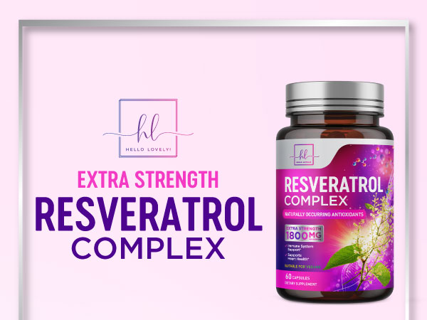 Resveratrol Blend 1800mg Supplement - Extra Strength Antioxidant Complex for Healthy Aging & Immune Support, Natural Heart Health & Energy Support, Bioavailable Trans-Resveratrol - 120 Capsules