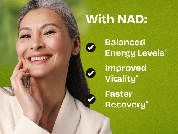 Liposomal NAD Supplement 500mg, NMN Supplement Alternative, 60 Capsules
