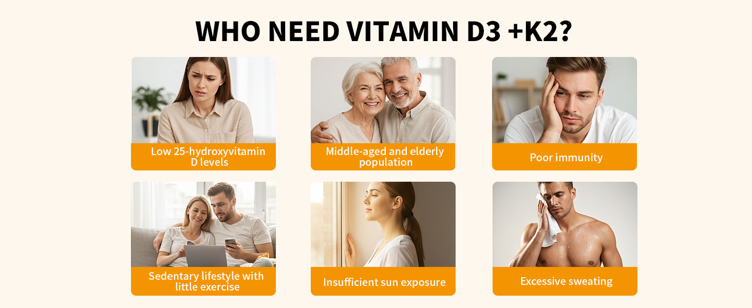 Vitamin D3 & K2 Vitamin Supplement for Men & Women,Vegan-Friendly 5000 Iu D3 and 100 Mcg K2 (Mk-7) Immune, and Overall Health -90 Softgels
