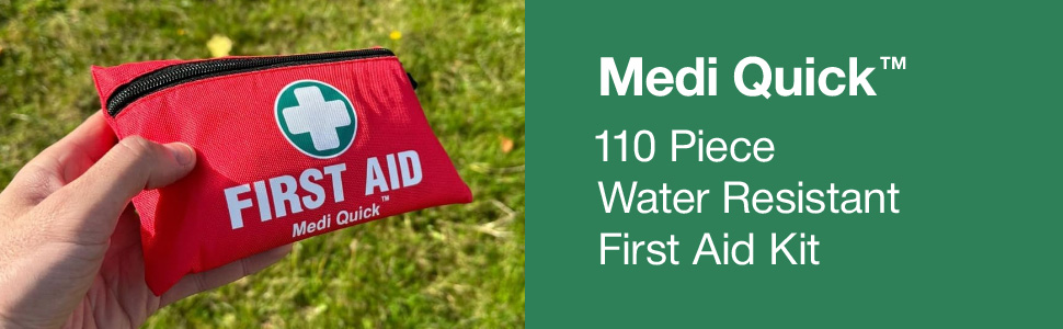 Medi Quick 110-Piece: Premium First aid kit, for Work, Travel, Backpacking, Medi kit, A Must-Have for Anyone Seeking a First aid for Home or a Travel, Car, Holiday.Office, Site.