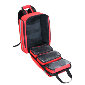 Emergency Medical Backpack, Empty First Aid Bag, First Aid Trauma Bag, with Reflector, Large Capacity (Orange)