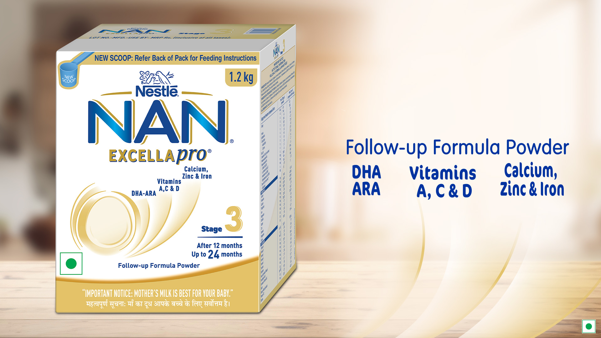 NAN EXCELLAPRO Stage 3 | Follow-Up Formula 12-24 Months | DHA-ARA | 1.2kg