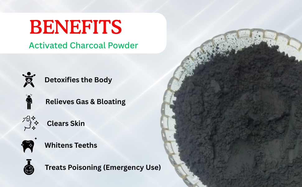 IndianJadiBooti Pure Activated Charcoal Powder | Ultra-Fine Botanical Base for DIY Face Masks, Natural Oral Care, Soap Making & Deep Cleansing - 500gm