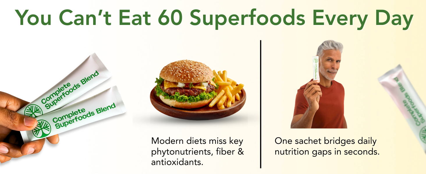 Complete Superfoods Blend –Pack of 2, 60 Sachets | 50+ Superfoods