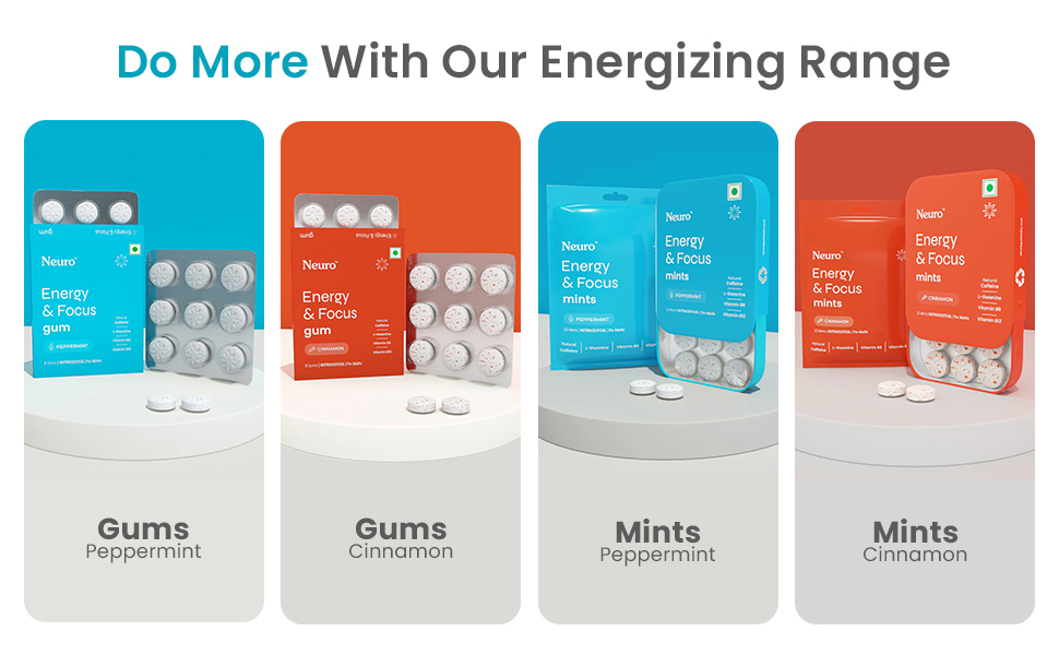 NeuroGum Energy Caffeine Gum (9 Pieces) - Sugar Free with L-theanine + Natural Caffeine + Vitamin B12 & B6 - Energy & Focus Supplement for Women & Men, Peppermint Flavor | (Pack of 1 (9 Gums), Peppermint)