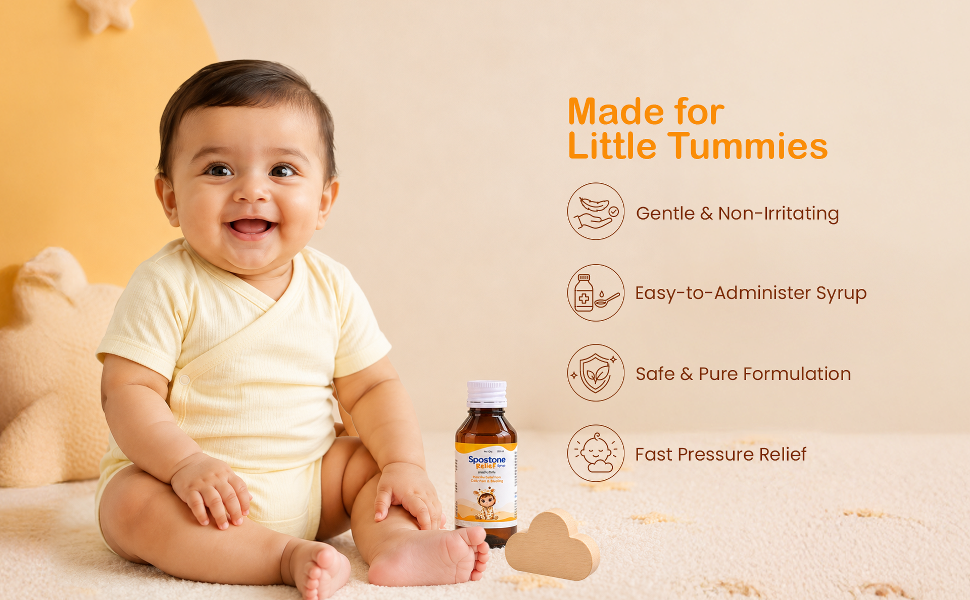 Spastone Relief Ayurvedic Syrup for Kids or New Born Baby (1 Month+)