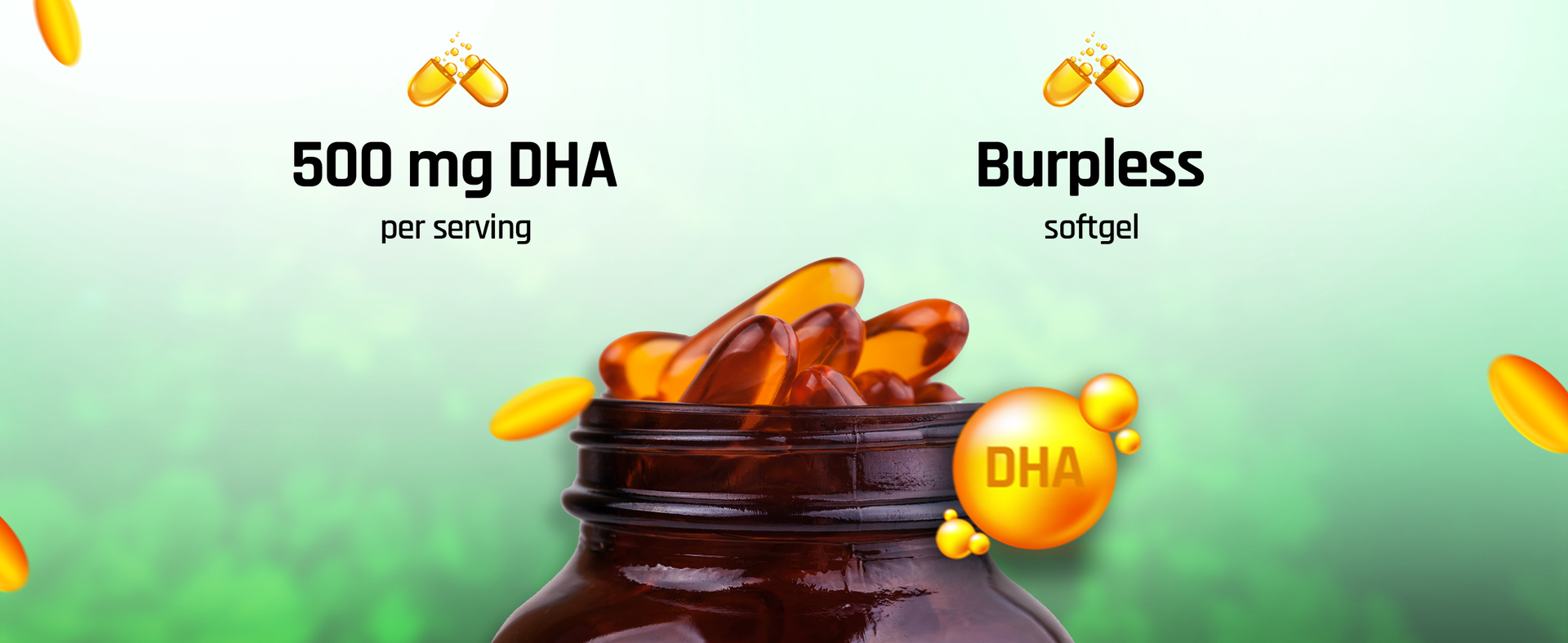 Naturaltein Ultimate Vegan Omega 3 (60 Softgels) | Algae Source DHA | 1000 mg Algae Oil & 500 mg DHA Per Serving | Plant-Based Omega 3 | Heavy Metal Tested