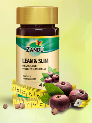 Zandu Lean & Slim | Enriched With The Goodness Of 6 Herbs To Help You In Weight Loss Journey | Acts As A Metabolism Booster & Supports Weight Management, (60 Caps), Pack of 1