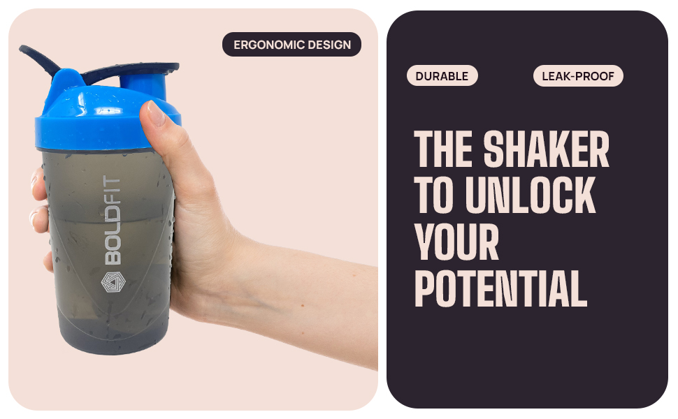 Boldfit shaker for gym leakproof gym shaker bottle ideal for Protein, Pre Workout, Bcaas sports bottle Workout water sipper for men
