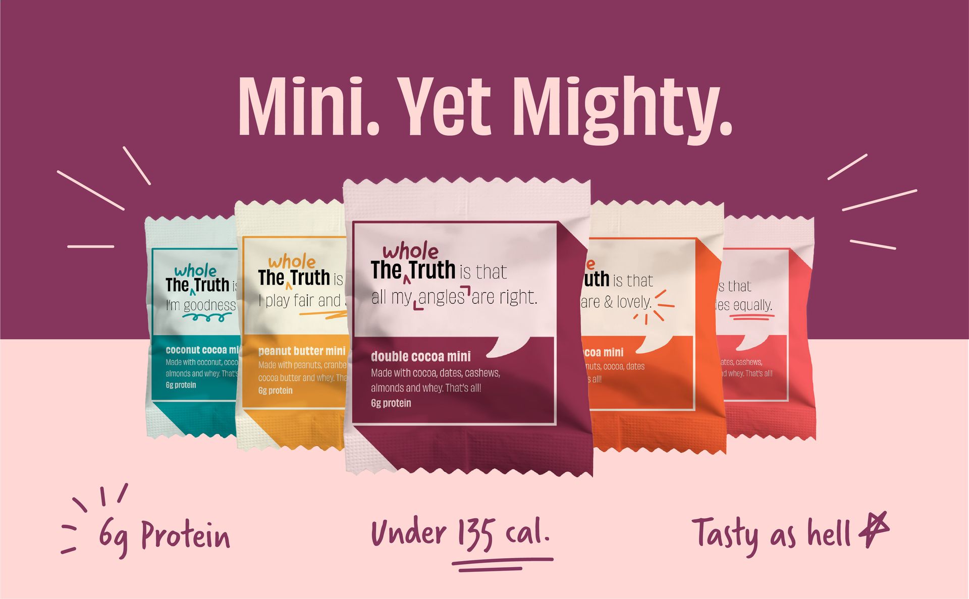The Whole Truth - Protein Bar Minis - The Everyone Party - All-in-One - Pack of 8-8 x 27g