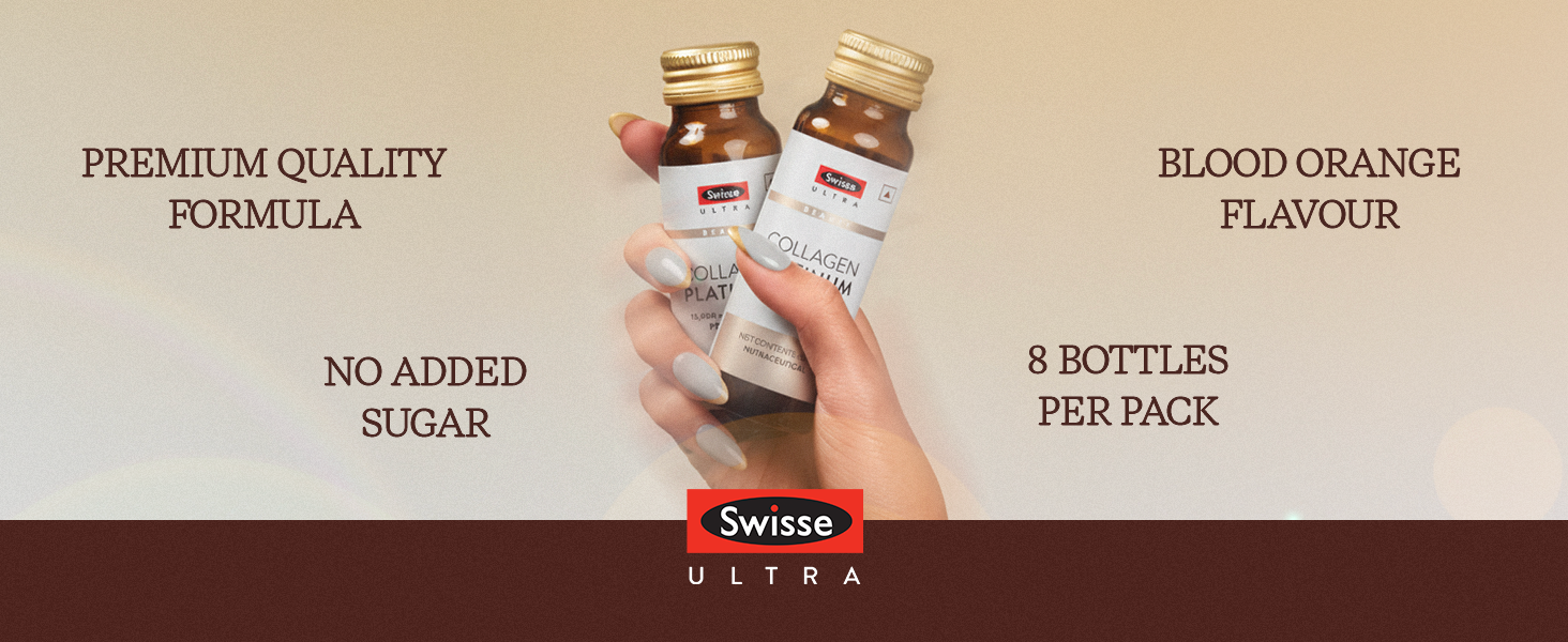 Swisse Collagen Platinum Shots (13,000mg) Highest Collagen Dose per Serve with Superior Bioavailability - Targets Fine Lines, Firmness & Elasticity - Premium Skincare Innovation in Liquid Shots