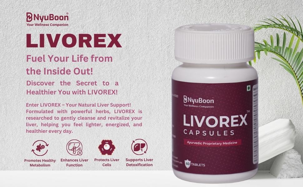 Livorex Capsules - Ayurvedic Supplement for Liver Health Support, 60 Tablets