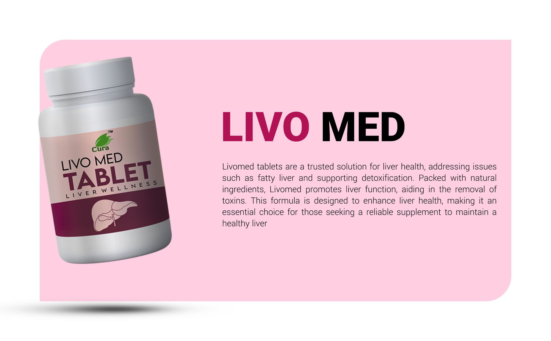 CURA LIVOMED TABLET I Liver Detox Supplement I Supports Liver & Digestive Health I Clinically Researched Therapeutic Ingredients I Pack of 3 I 100 tab x 3