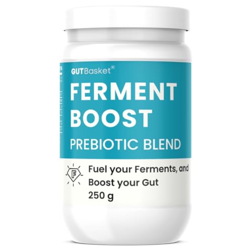 Gutbasket Ferment Boost (250g) - Prebiotic Blend to Enhance Fermentation of Kanji, Vegetable, Kefir | Boosts Probiotics & Improves Flavor | Supports Faster, Healthier Ferments | Vegan, Gluten-Free, Non-GMO