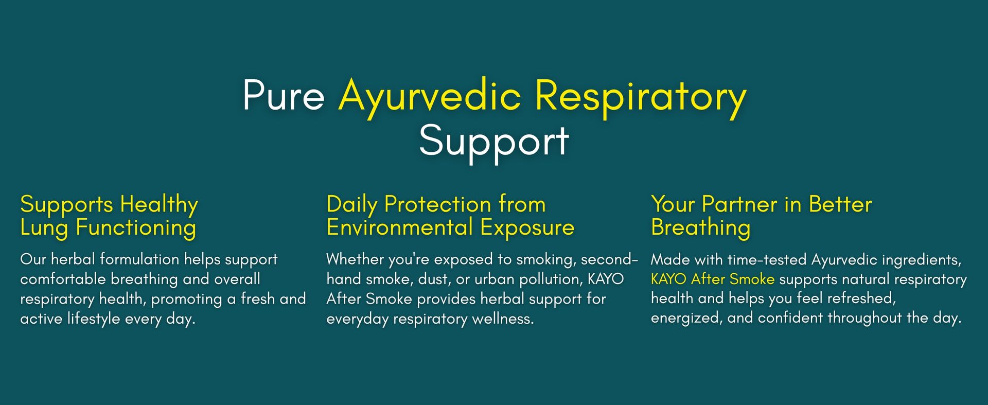 KAYO After Smoke Ayurvedic Herbal Shots 14 x 30ml | Botanical Wellness Formula for Smokers Ex-Smokers & Pollution Exposure | Respiratory Care | Ready-to-Drink Daily Wellness Supplement