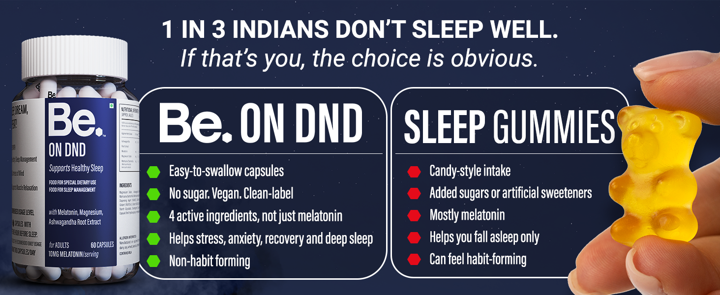 Be Wellness ON DND Natural Sleep Supplement, 20 Capsules - Travel Pack