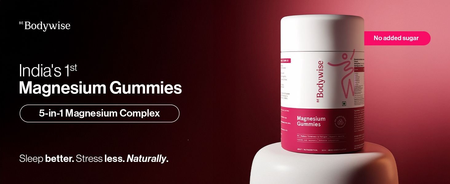 Be Bodywise 5 in 1 Magnesium Glycinate Supplement For Improved Sleep | 15 Days Pack | 400 mg Magnesium Glycinate with Malate and other Salts Complex | Higher Absorption Relieves Stress, Supports Muscle Recovery & Bone Health | Non Habit Forming