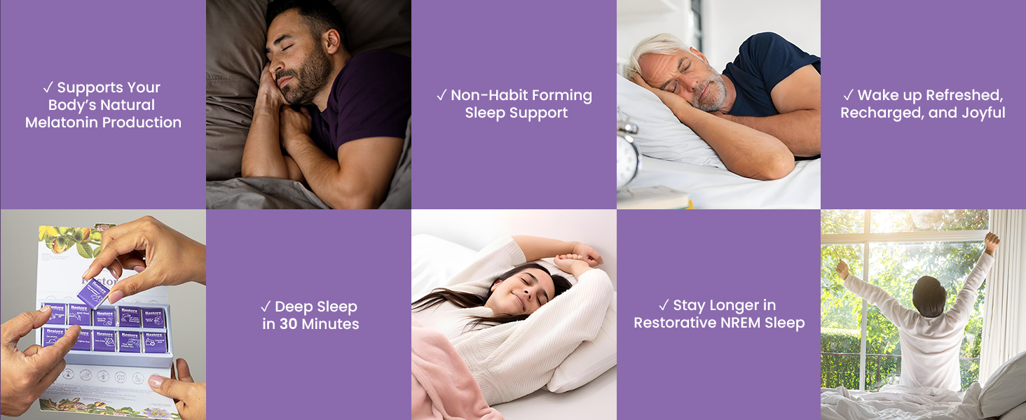 Restore Your Sleep | Dark Chocolate for Deep Sleep | No Added Melatonin | Natural Sleep Aid | Caim by årelang | Non-Habit Forming & Vegan | 30 Pieces (120g)