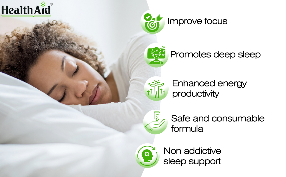 HealthAid Melatonin 3mg Supplement for Men & Women | Supports Relaxation, Restful Sleep & Healthy Sleep Cycle | 60 Tablets(Pack of 2)