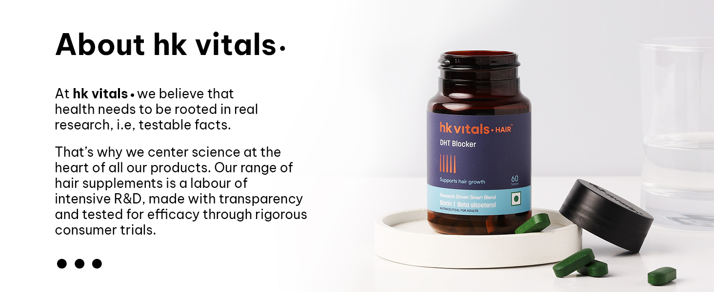 hk vitals DHT Blocker with Biotin, 60 Tablets
