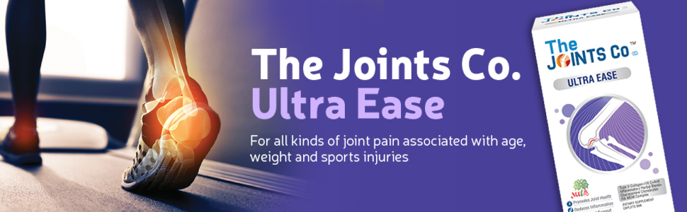 The Joints Co Ultra Ease Plus with Type II Collagen, Glucosamine Chondroitin MSM HA Complex & Herbal Blend for Joints, Bones & Cartilage Wellness - Pack of 120 Tablet (Pack of 2)